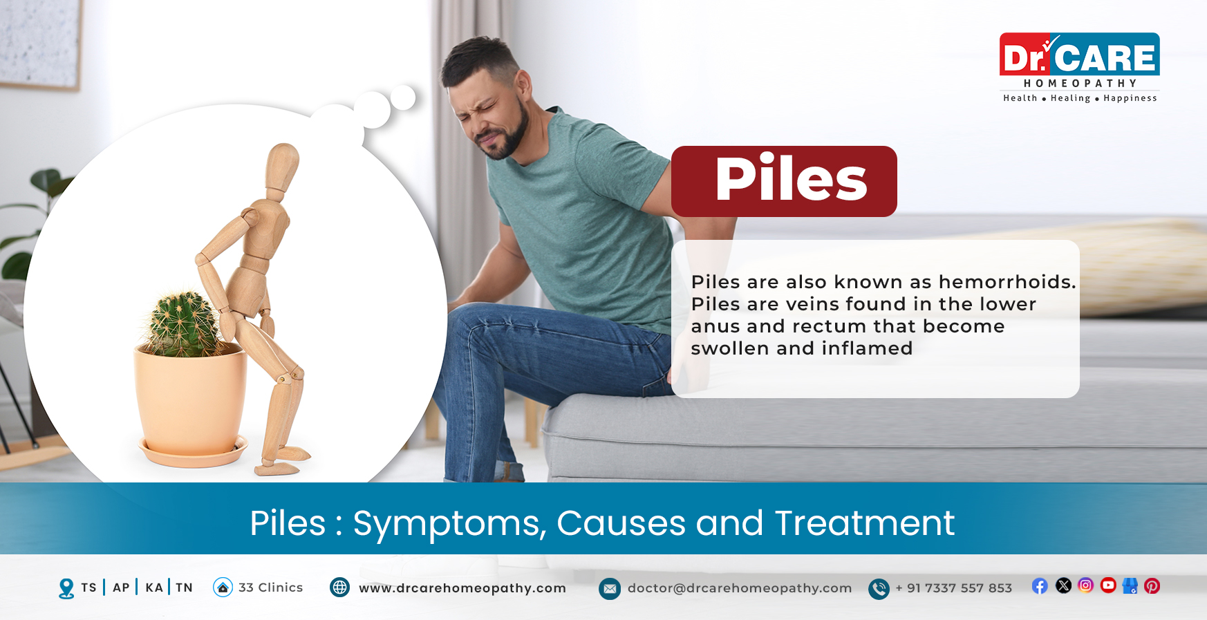 Piles : Causes, Symptoms, Stages, Complications & Treatment