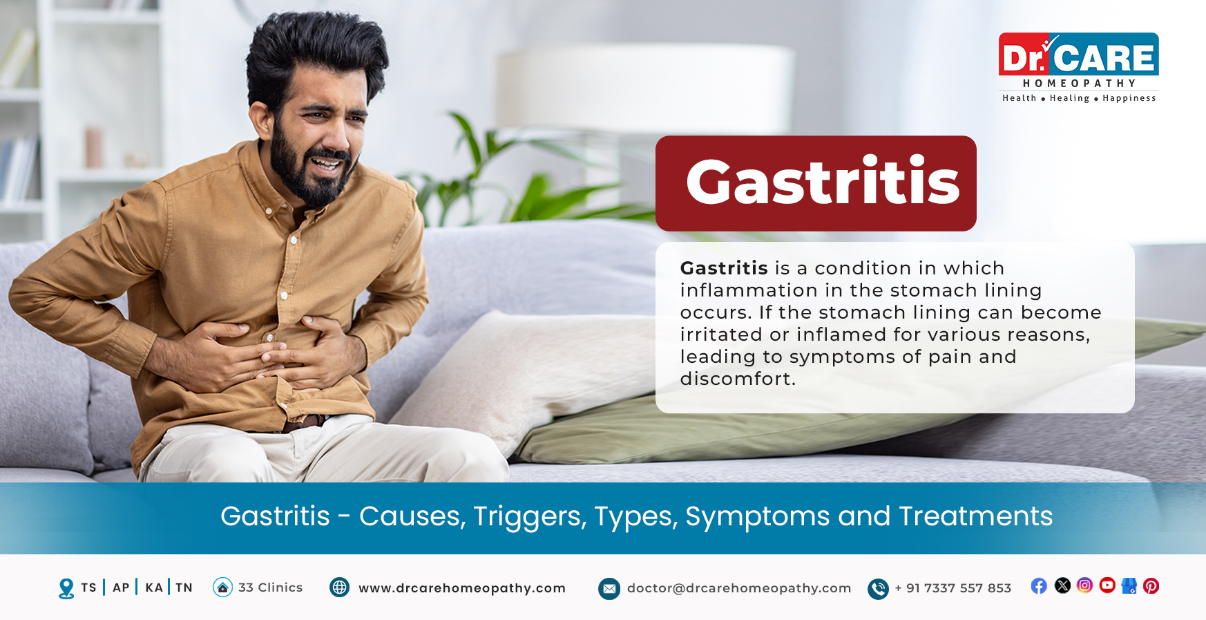 Gastritis: Symptoms, Causes, Complications, Prevention and Treatment